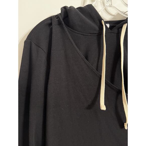 BUN MATERNITY Nursing Hoodie Sz S Black Discreet Winter Cozy Baby Feeding - Picture 2 of 6